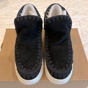 MOU Perforated Suede Trainer Booties Size 38